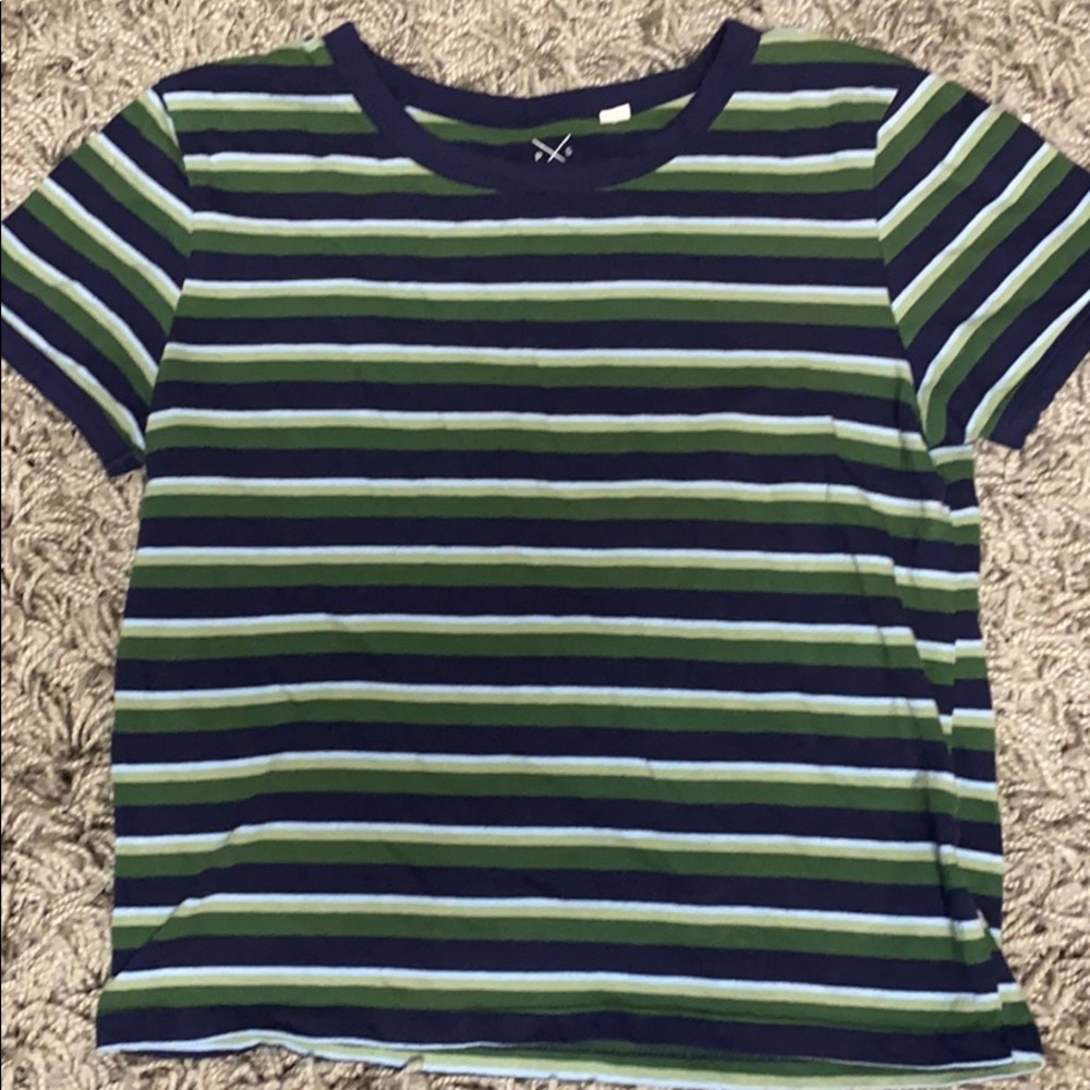 Striped crop tee shirt